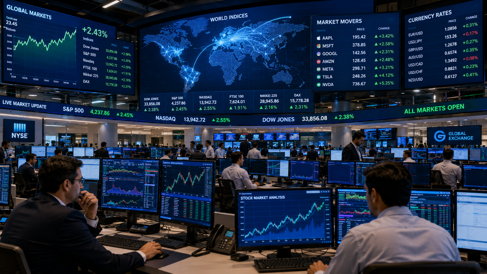 Global Markets Remain Cautious as Investors Monitor Trade Talks, Inflation, and Central Bank Signals