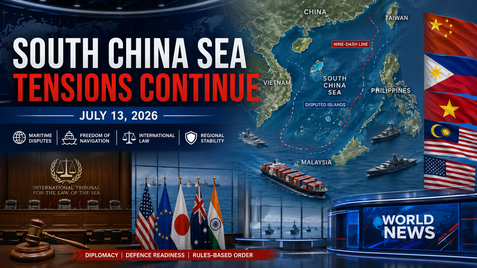South China Sea Tensions Continue as Nations Reaffirm International Maritime Ruling