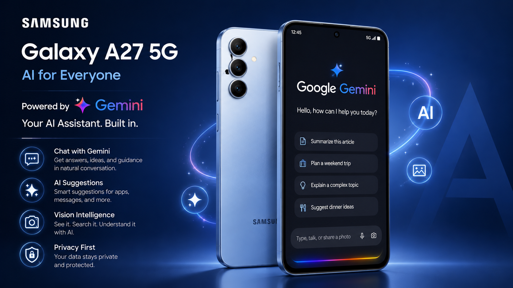 Samsung Launches Galaxy A27 5G in India with Google Gemini AI, Six Years of Software Updates