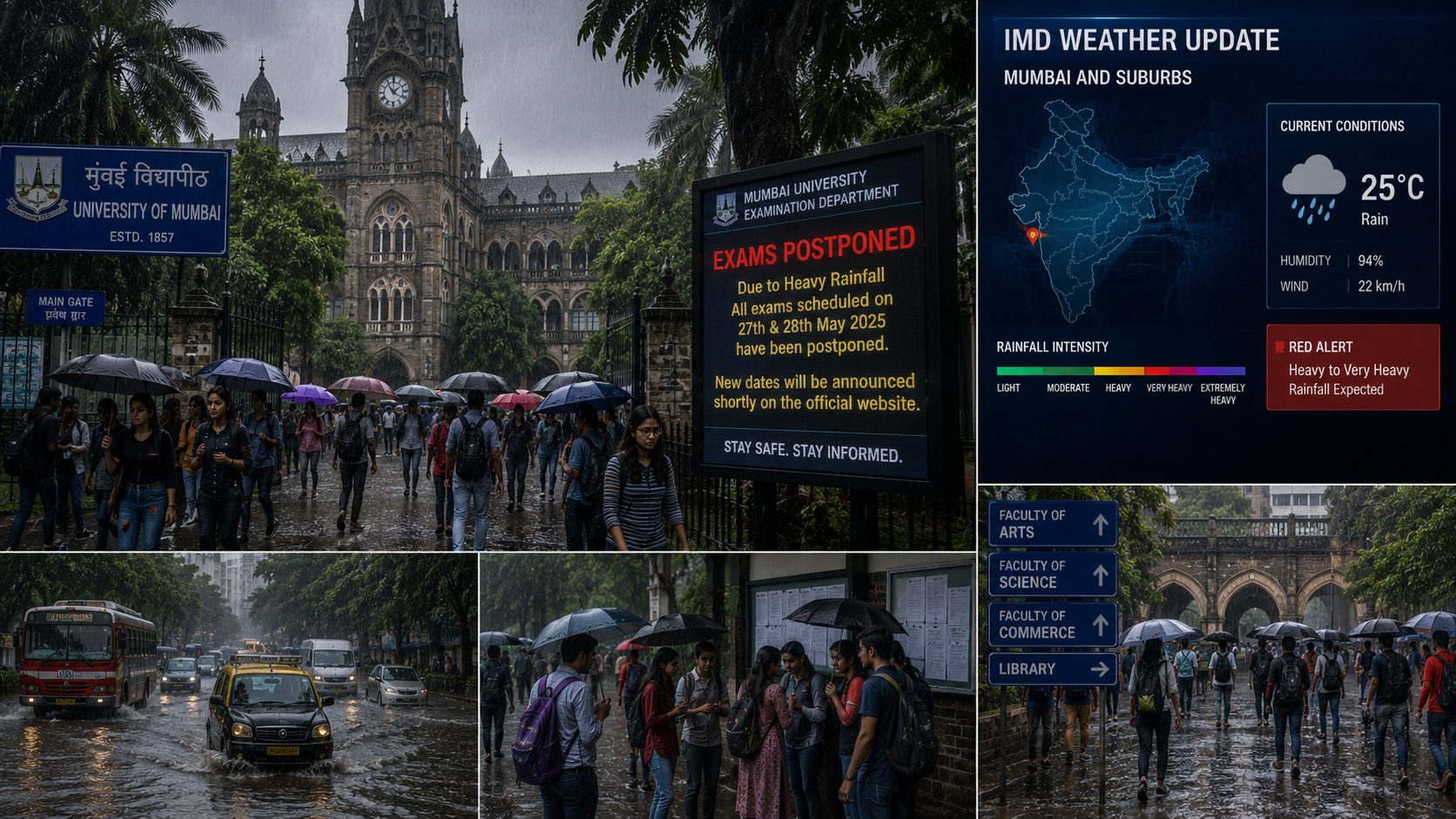 Mumbai University Postpones July 7 Examinations Due to Heavy Rainfall; Revised Schedule to Be Announced