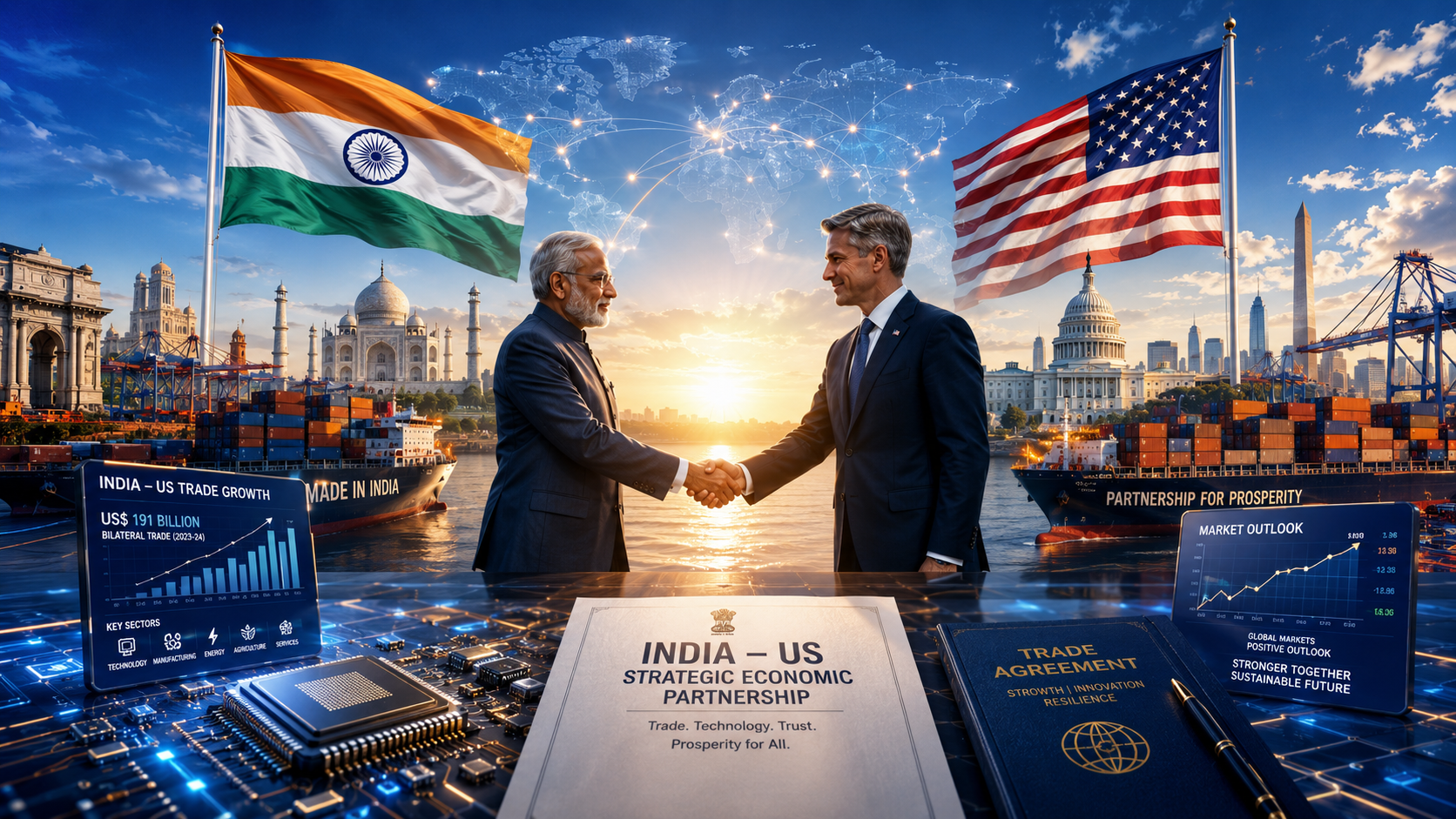 India–US Trade Deal Nears Completion as Both Nations Push for Stronger Economic Partnership