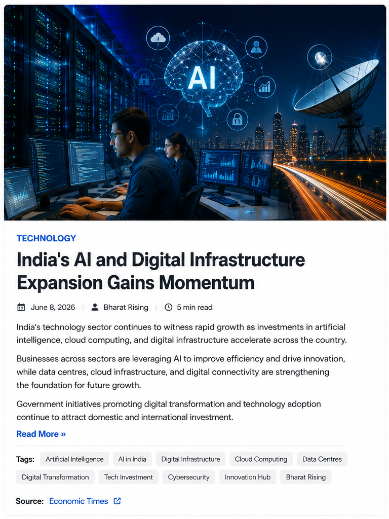 India’s AI and Digital Infrastructure Expansion Gains Momentum