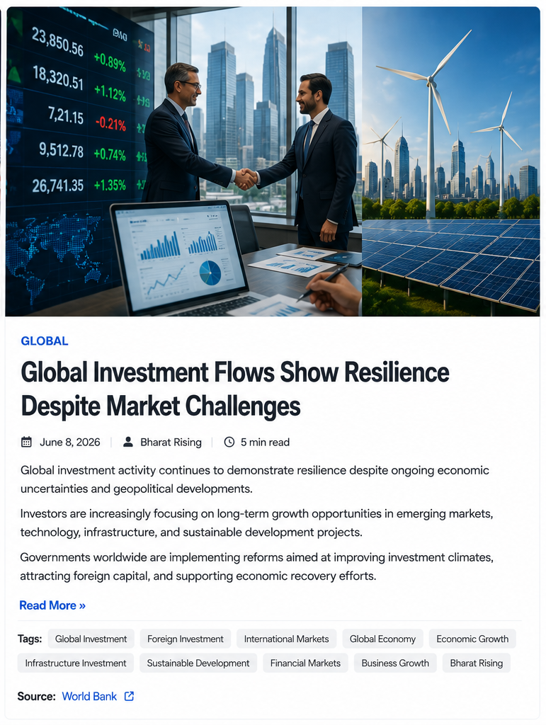 Global Investment Flows Show Resilience Despite Market Challenges